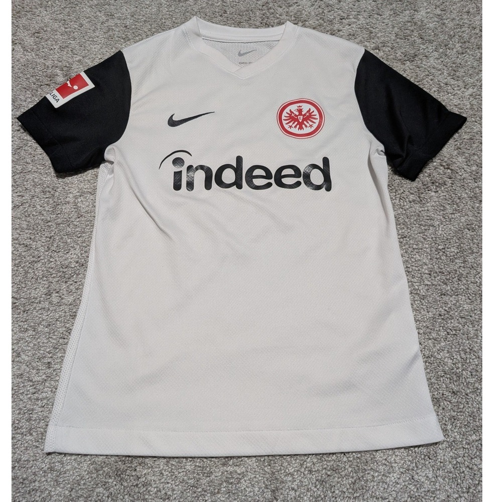 Nike Soccer Jersey Kids Medium White Eintracht Frankfurt Bundesliga Indeed Shirt